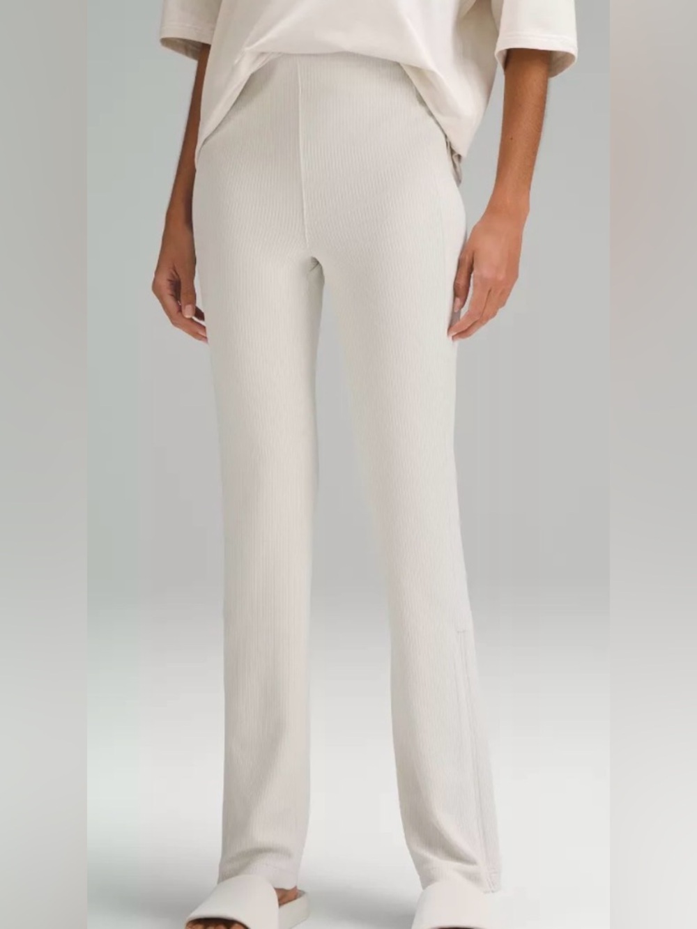 Lululemon Ribbed Softstreme Zip-Leg High-Rise Pant
